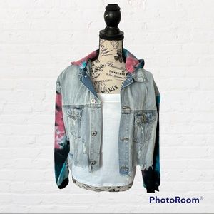 Tie dye denim jacket